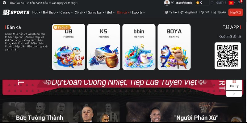 Bắn Cá Bsport là phiên bản trực tuyến của trò chơi truyền thống
